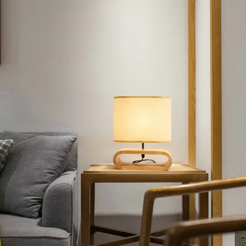 Calming Nordic Wooden Table Lamp