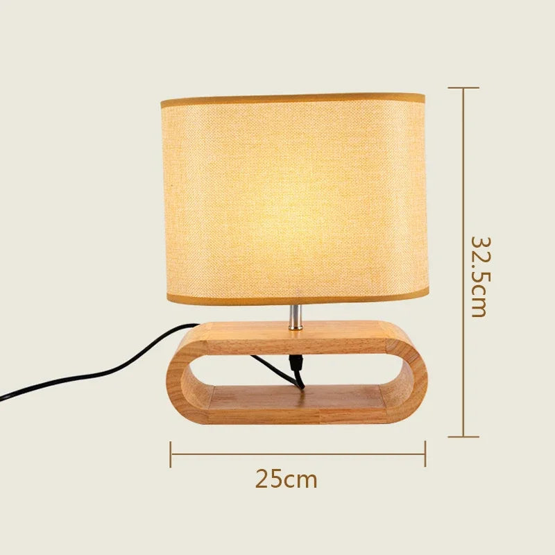 Calming Nordic Wooden Table Lamp