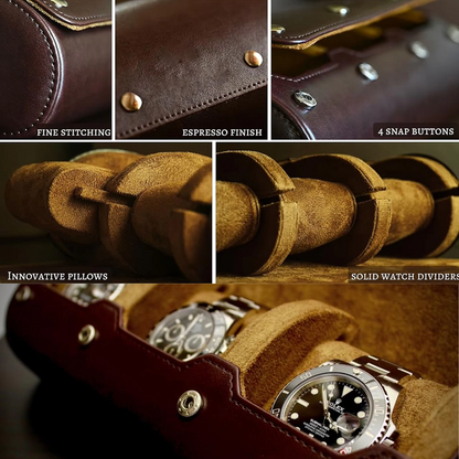 Multi-Slot Multicolor Watch Travel Case