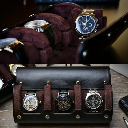 Multi-Slot Multicolor Watch Travel Case