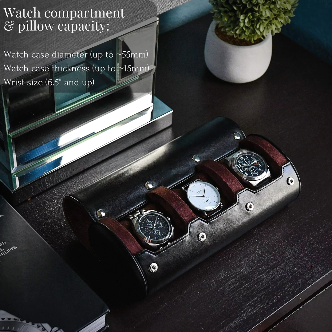 Multi-Slot Multicolor Watch Travel Case