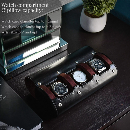 Multi-Slot Multicolor Watch Travel Case