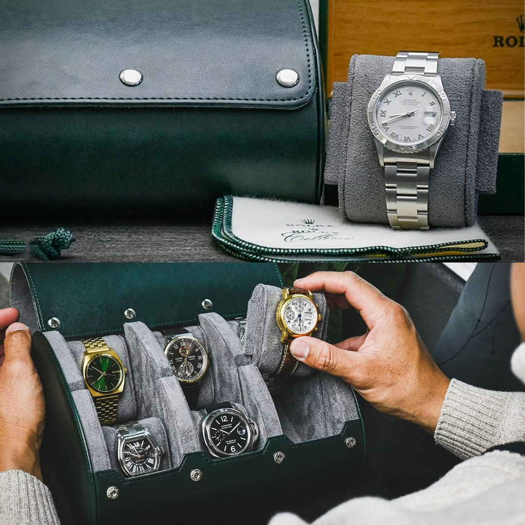Multi-Slot Multicolor Watch Travel Case