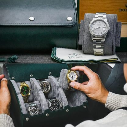 Multi-Slot Multicolor Watch Travel Case