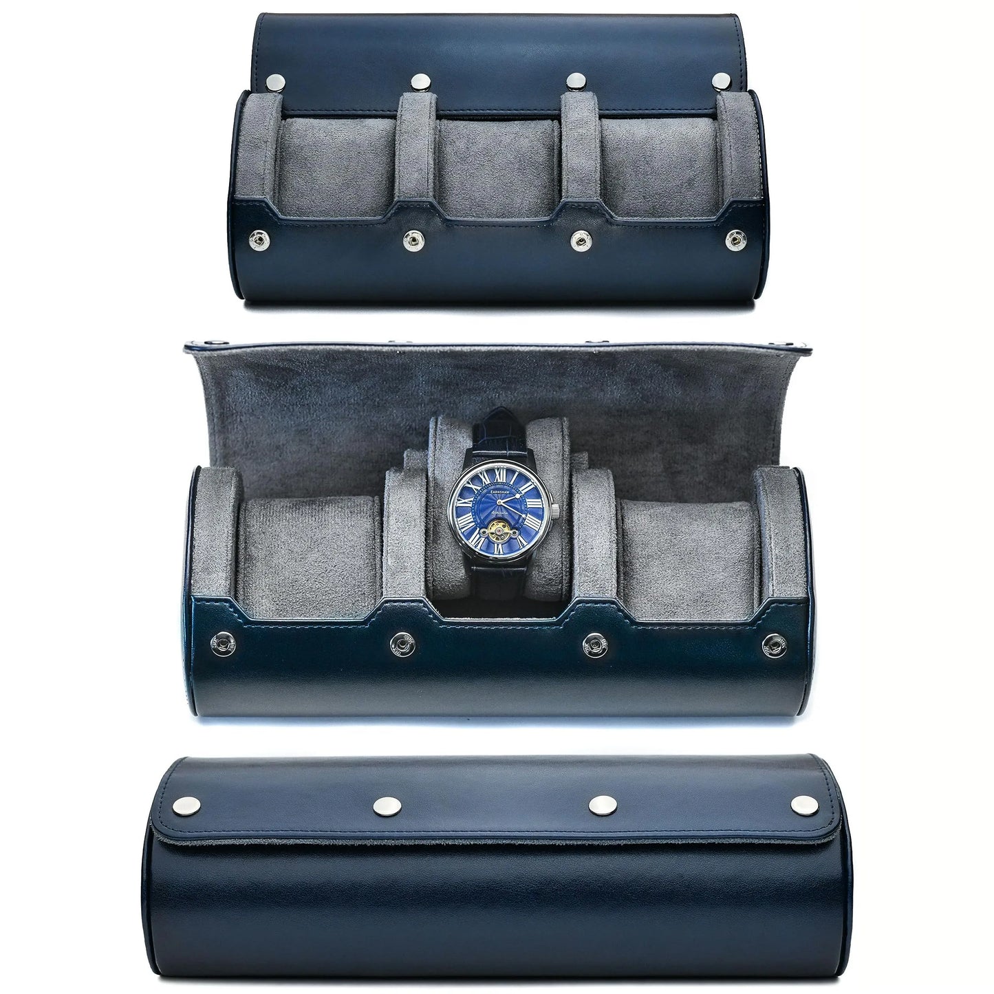 Multi-Slot Multicolor Watch Travel Case