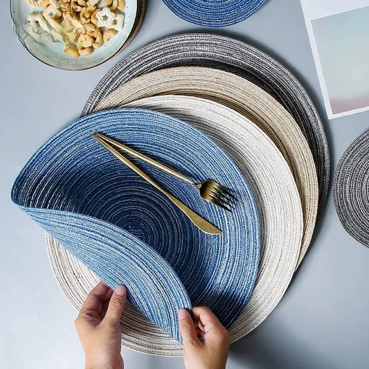 Round Woven Table Mats And Coasters