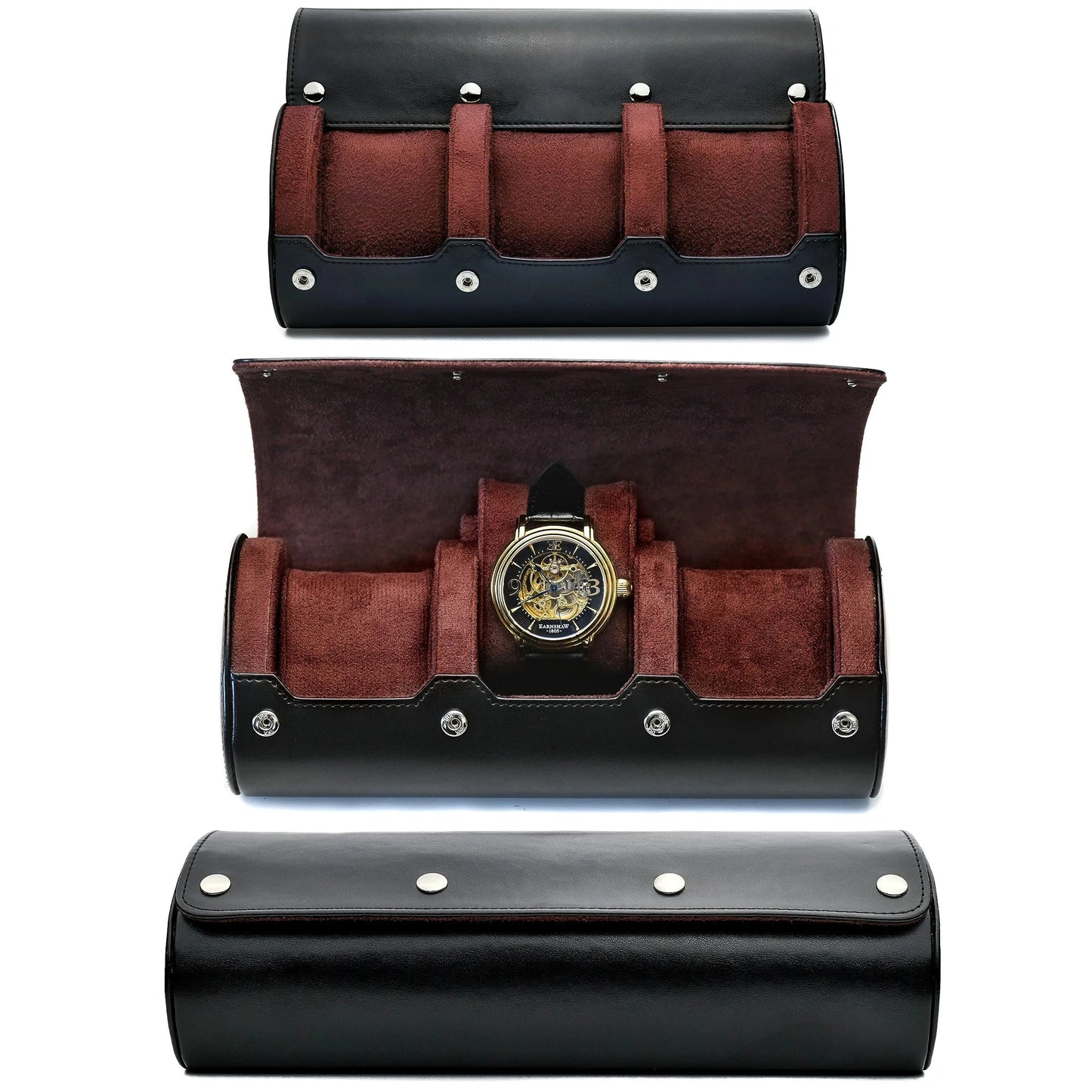 Multi-Slot Multicolor Watch Travel Case