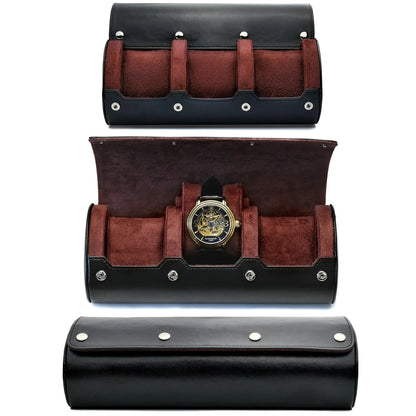 Multi-Slot Multicolor Watch Travel Case