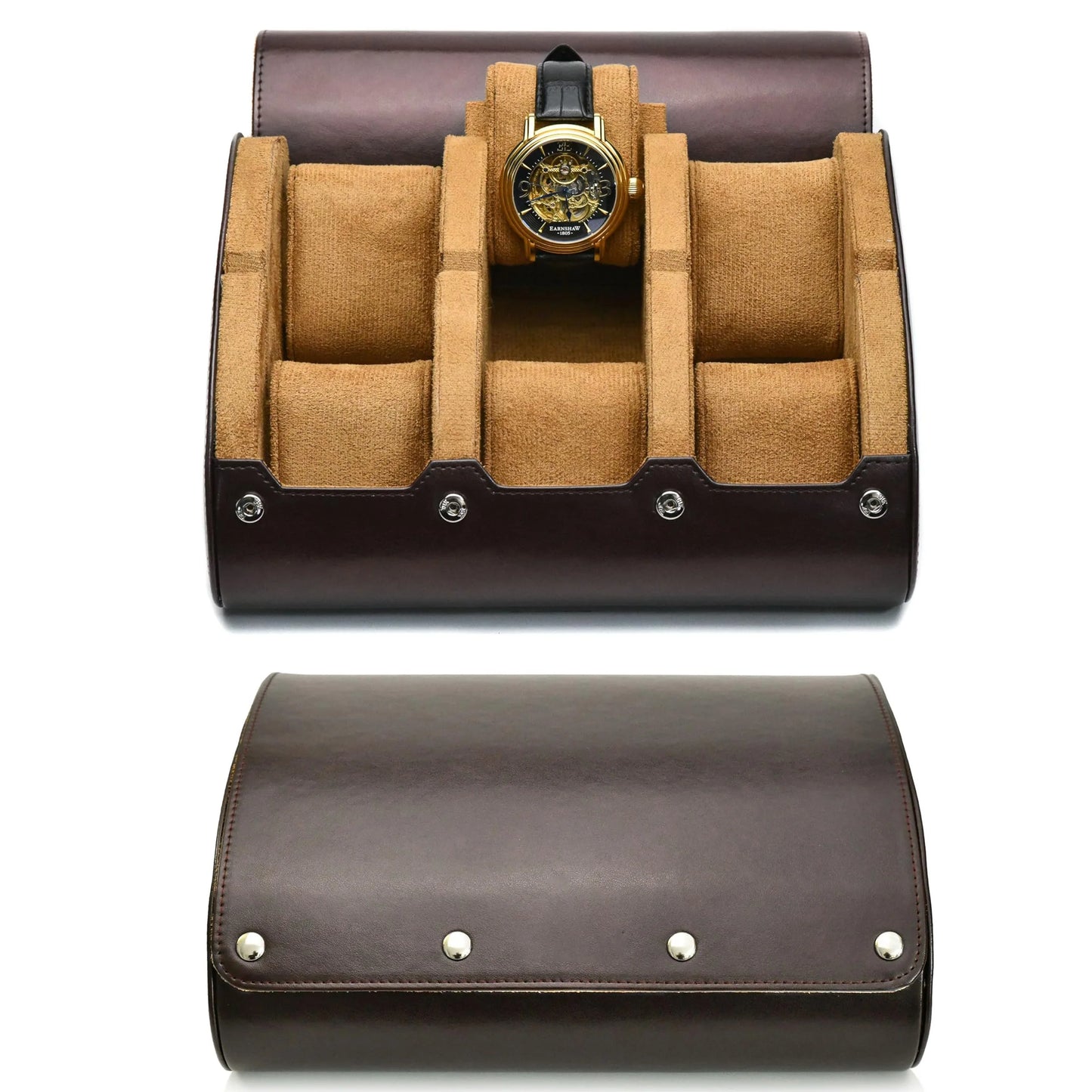 Multi-Slot Multicolor Watch Travel Case