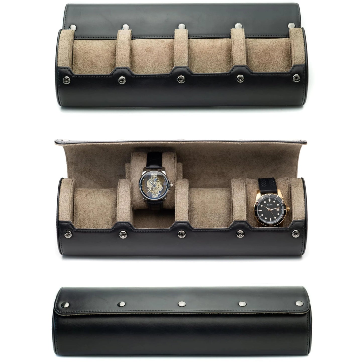 Multi-Slot Multicolor Watch Travel Case