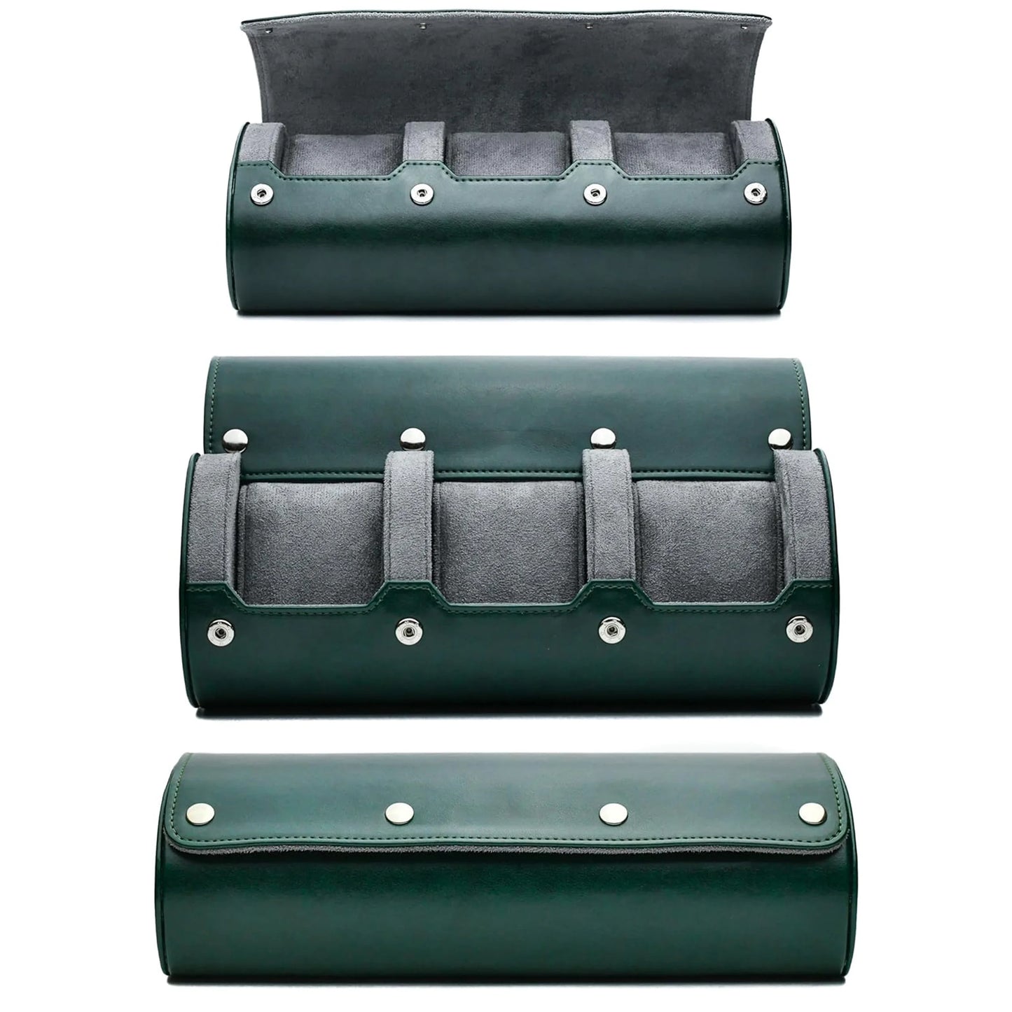 Multi-Slot Multicolor Watch Travel Case