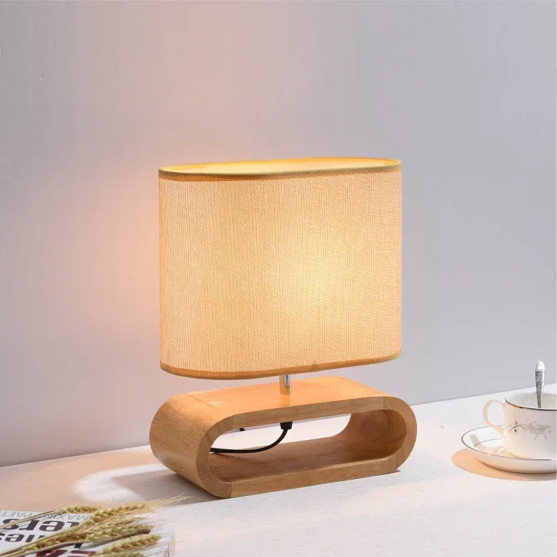 Calming Nordic Wooden Table Lamp